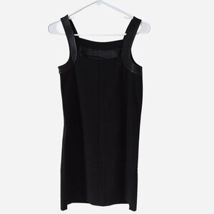 Stefanel Black Sleeveless Mini Dress with Textured Straps